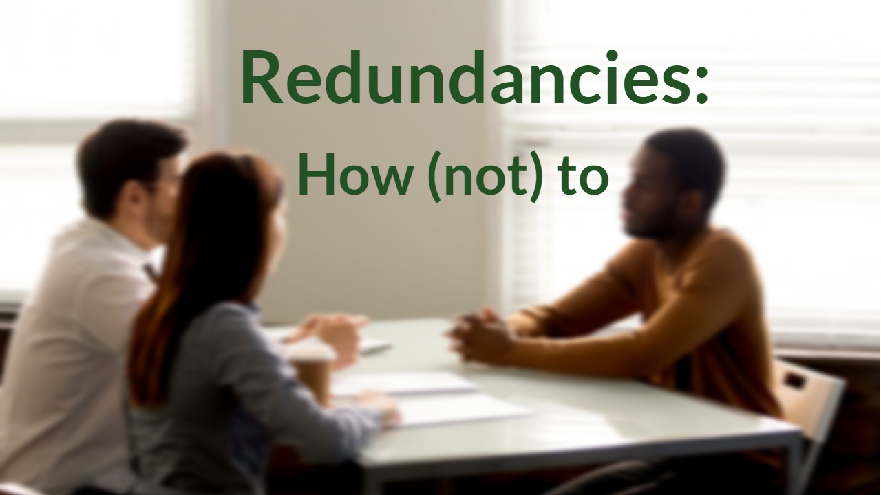 Redundancies: How (not) to